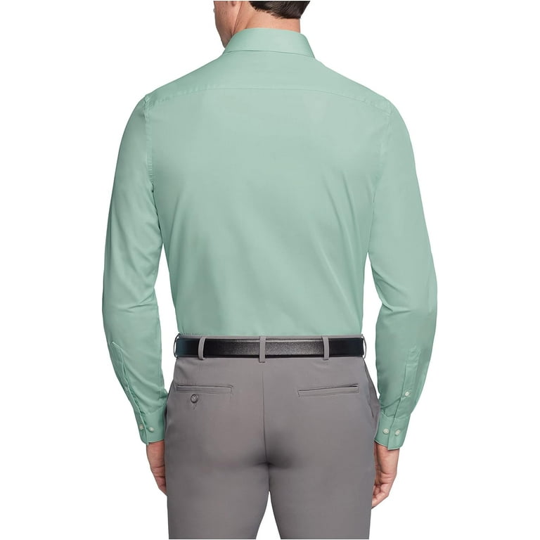 Van Heusen Men s Dress Shirt Regular Fit Poplin Solid 17.5
