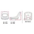 thumbnail image 4 of RAParts E-K2571-56112 Tractor Seat Fits Kubota BX25, BX24D, BX2350D, ++++, 4 of 11