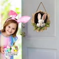 thumbnail image 3 of YingYouFu 2pc Easter Door Sign, Wooden Welcome Decoration, Bunny Spring Hanging Ornament for Front Door Entryway Wall Decor A, 3 of 5