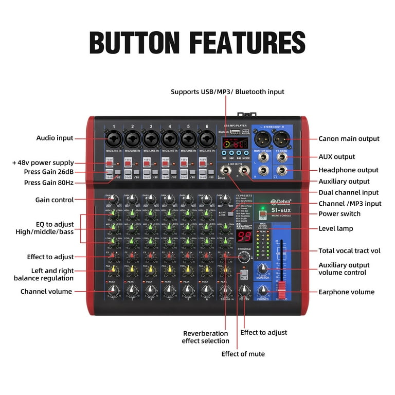 Debra Si-8uxオーディオレコーデングミキサー High sound quality! D Debra Audio Pro Portable Recording