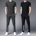 thumbnail image 2 of Conjuntos de camiseta y pantalones originales para hombre, chándal elegante para correr, básico, de las mejores marcas, ropa esencial para hombre, trajes deportivos gráficos de nailon, 2 of 5