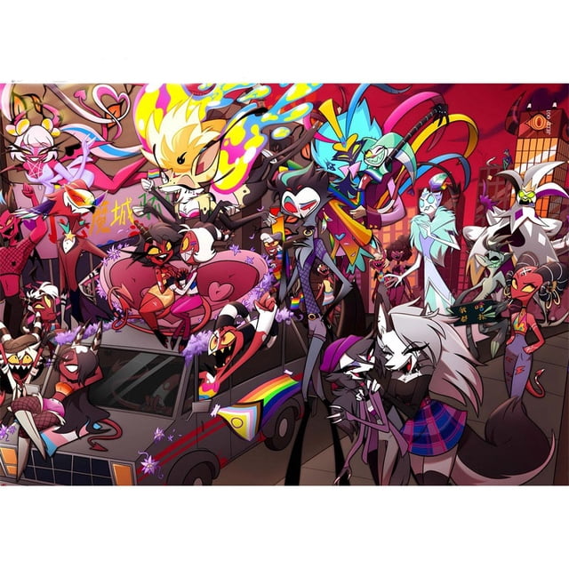 Poster Hell Hotel Anime para pared, 29,7 x 42 cm, sin marco