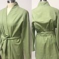 thumbnail image 4 of Guardurnaity Vestido de noche de algodón y lino para mujer, de manga larga, transpirable, bonito, adelgazante, para chicas, ropa de dormir, Vestidos Verde L, 4 of 6