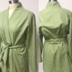 thumbnail image 3 of Qarigey Vestido de noche de lino y algodón para mujer, ropa de dormir de manga larga de Color sólido, ropa de dormir bonita para mujer, Vestidos Verde L, 3 of 6