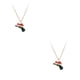 thumbnail image 4 of Jumpingount Collar de tarjeta de aleación con colgante de bandera colorida: cada ocasión muestra un collar encantador de sabor único oro 2Conjunto, 4 of 6