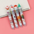 thumbnail image 2 of Less Than 5 Pen New Christmas Tree Santa 6 Colors Cartoon Press Plastic Cute Ballpoint Pen for Students Christmas Gifts Creative Hand Account Pen Press Ball Point Pen Random * 1 * 1ml, 2 of 9