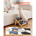 thumbnail image 2 of KFFKFF Wood Pet Stairs, 2-Step Dog Stairs for Beds, Sofa & Cars, 110lbs Load Capacity, Floded Flat Design, 2 of 9