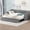Gray, variant on 85" Expandable Daybed, Convertible Sofa Bed, Upholstered Sleeper with expandable design pull-out trundle storage drawers stylish upholstery for compact spaces, Beige