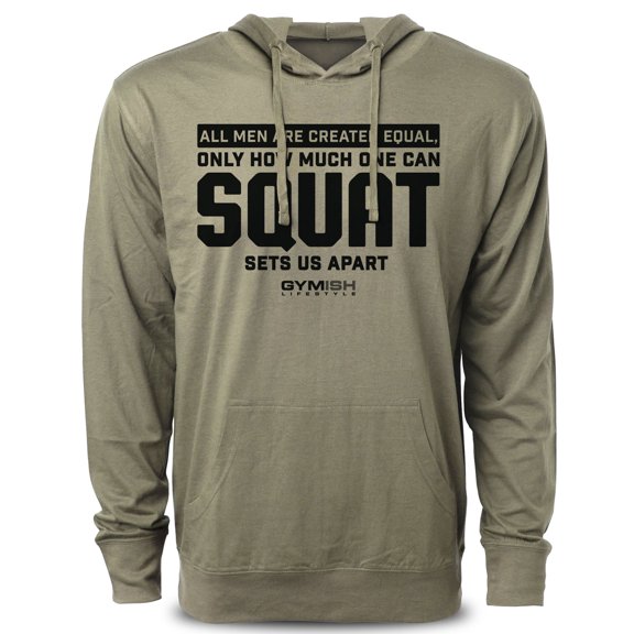 Gymish Squat Sets Us Apart Workout Hoodie for Men – Funny Lifting Gym T-Shirt, Mens Gym Shirt, Fitness Gift for Men