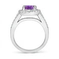 thumbnail image 2 of ANGARA Natural Classic Oval 1.15 ct Amethyst Halo Ring with Diamond Accents in 14K White Gold for Women (Size-8x6mm) | February Birthstone, Anniversary, Jewelry Gift for Women | Natural Amethyst Ring, 2 of 9