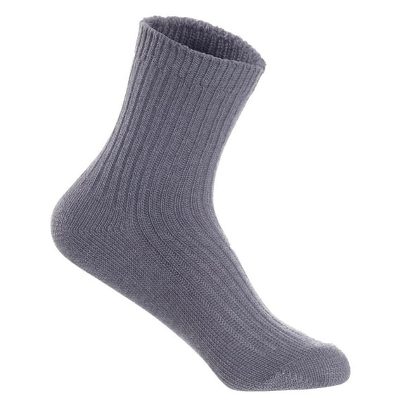 Lian Life Style Fantastic Children's Wool Crew Socks, Size 0Y-2Y, Grey