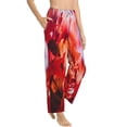 thumbnail image 2 of Xecao Autumn Maple Leaves Women's Straight Lounge Pajama Pants: The Epitome of Relaxed Sleepwear, 2 of 9