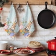 thumbnail image 6 of Easter Bunny Kitchen Towels Set of 3, Colorful Easter Eggs Eucalyptus Teal Wooden Absorbent Dish Towels for Kitchen, Microfiber Hand Towel, Quick Drying Tea Towel for Cleaning Decorative Dishcloths, 6 of 7