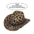 thumbnail image 3 of Slccxzc Leopard Animal Print Cowboy Hat, Wild Vintage Western Wide Brim Headwear, 3 of 7