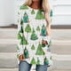 thumbnail image 1 of Pntutb Navidad Mujer Casual Estampado largo Jersey Manga raglán Manga larga Cuello redondo Top/Camisa Pntutb Pntutb-929, 1 of 5