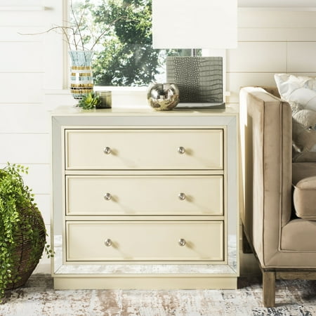 Safavieh Silas Mirror Finish 3 Drawer Chest Safavieh Silas Mirror Finish 3 Drawer Chest