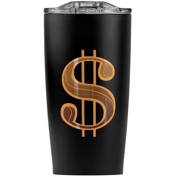 Dollar Sign Symbol Stainless Steel 20 oz Travel Tumbler, Vacuum Insulated & Double Wall with Leakproof Sliding Lid | Great for Coffee/Hot Drinks and Cold Beverages