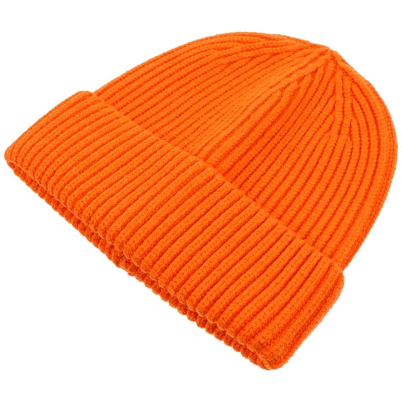 HONMEET men's beanie hats Beanie Hat Woolen Yarn Orange 1 Pc