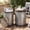 Galvanized, variant on Farmhouse Metal End Table Box Bin Set of 2, Accent Side Table, Rustic Ottoman Seat Stool with Round Wood Lid