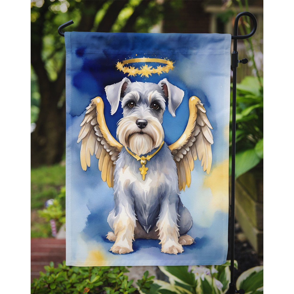 Schnauzer My Angel Garden Flag 11.25 in x 15.5 in