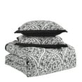 thumbnail image 4 of Trieste 7 Piece King Damask Jacquard Comforter Set, White/Black, 4 of 6
