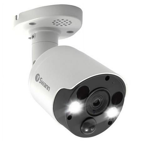 Swann - 8 Channel 2TB NVR, 8 x 4K PoE Cameras, w/Dual LED Spotlights, Color Night Vision & Free Face Detection - White