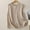 Khaki, variant on Womens Cotton Linen Waistcoat Button Down Sleeveless Lightweight Vests Casual Solid Color Fashion Ruffled Jackets