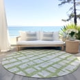 thumbnail image 6 of Addison Rugs Chantille Indoor/Outdoor Transitional Stripes Green Washable Round Rug, 8' x 8', 6 of 6