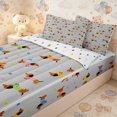thumbnail image 3 of Erosebridal Striped Sweater Dachshund Zipper Twin Comforter Sets with Fitted Sheet and 2 Pillowcases,Pastel Polka Dot Secondary Motif Zipper Bedding Set,Light Gray White,4-Piece,Reversible, 3 of 6