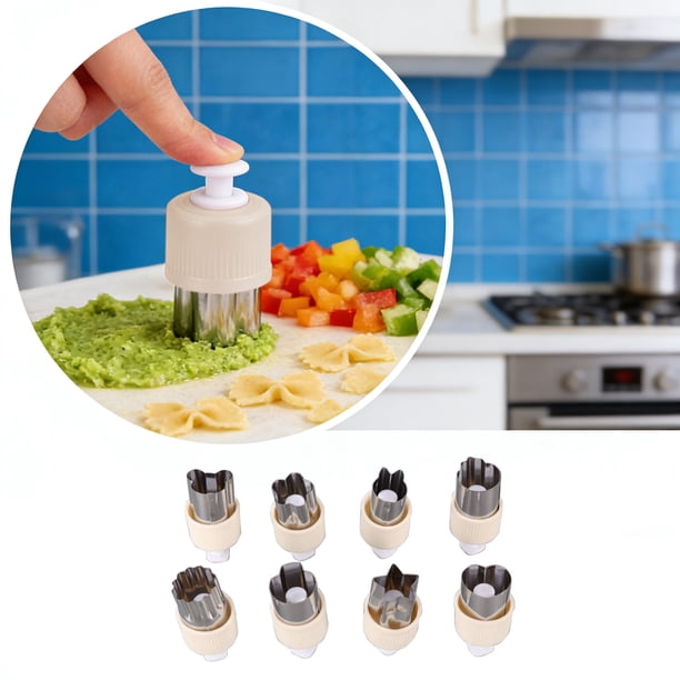 Prensa De Acero Inoxidable Herramienta para moler comida para bebés, molde para prensar frutas y verduras con forma de mariposa (8 unidades) JASKFLY