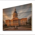 thumbnail image 2 of Designart "Oklahoma Civic Building Design II" Oklahoma Print on Natural Pine Wood, 2 of 5