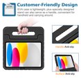 thumbnail image 4 of Fintie Kids Case for iPad 10th Generation (10.9 inch 2022 Model), Kiddie Lightweight Shockproof Kids Friendly Stand Cover with Pencil Holder, Black, 4 of 9