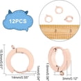 thumbnail image 5 of 12Pcs Rose Gold Huggie Hoop Earrings Hypoallergenic Cartilage Sleeper Earring Leverback Earring Hooks Stainless Steel Minimalist Hoop Earrings with Loop for Dangle Earring 15.5x14x3mm diy, 5 of 7