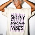 thumbnail image 4 of PAVIG Spooky Season Vibes Retro Spiderweb Halloween Garment-Dyed Tee, 4 of 8