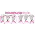thumbnail image 6 of Sierra Socks Baby Girls Single Cuff with Ripple Non Skid Seamless Toe Kids Toddlers 3 Pairs Socks (White), 6 of 7