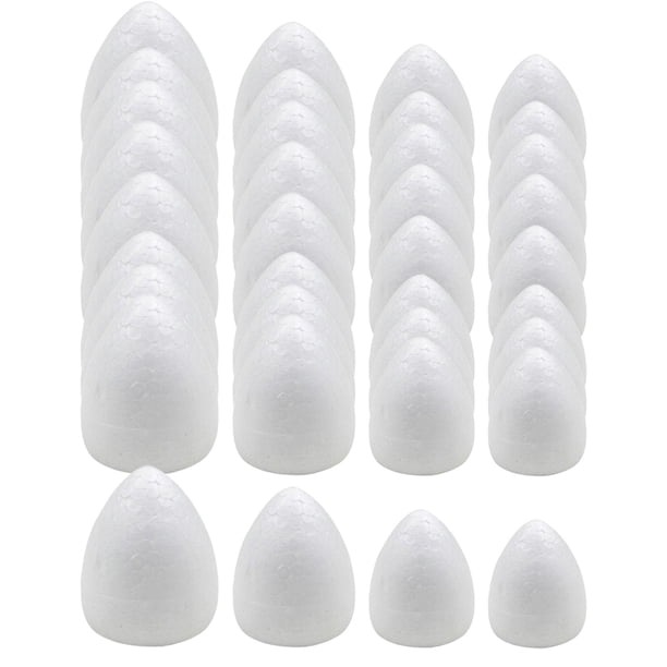 100 capullos de espuma para modelar con forma de gota de agua blanca, rosas de espuma multifuncionales. Tamaño múltiple