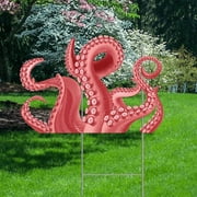 YS3005 Halloween Creepy Cthulhu Octopus Tentacles Lovecraft Davy Jones Coroplast Plastic Yard Sign Lawn Sign