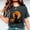 Orange, variant on Halloween Teach Pumpkin Bow T-Shirt, Cute Teacher Graphic Tee, Retro Spooky Season Shirt, Fall Classroom Apparel Gift for Her - Orange, S