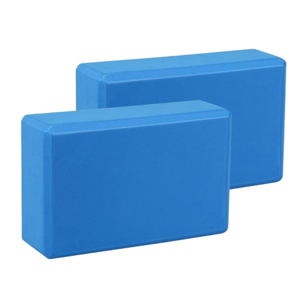 2 bloques de , accesorios de , antideslizantes, suaves, para equilibrar y profundizar los estiramientos, bloques de ejercicio de espuma EVA Azul marino
