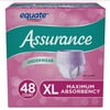 Assurance Incontinence & Postpartum Underwear for Women, Maximum Absorbency, XL, 48 ct