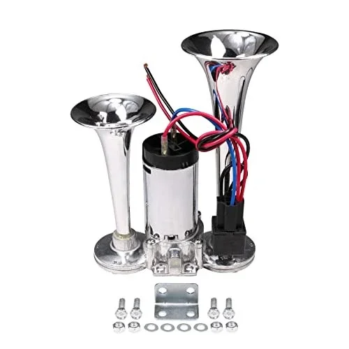 New 12V 150DB Dual Trumpets Electric Horn Super Loud Air Horn Car Horns Kit