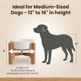 thumbnail image 2 of Dog Bowl Stand - Raise, Elevate Bowls to 9-inch High - Adjustable, Fits 6 up to 8-inch Medium Dog Food/Water Feeders, Dishes and Fountains - Durable Bamboo, 2 of 8