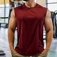 thumbnail image 4 of Byworldtasic Mens Sleeveless Tank Tops Workout Cut Off Shirt Athletic Muscle Gym T Shirts, 4 of 4