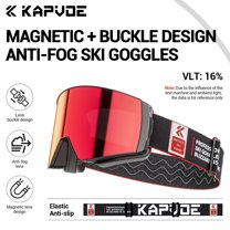 KAPVOE New Ski Goggles Double Layers Anti-fog Big Ski Glasses Skiing Mask Snowboard Eyewear Outdoor Men Women UV400 Snow Goggles