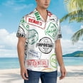 thumbnail image 3 of Susaid Stamp Set Collection Print Hawaiian Shirts for Men Women,Hawaiian Summer Short-Sleeve Casual Relaxed-Fit Button-Down,Large, 3 of 7