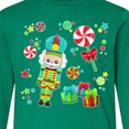 thumbnail image 4 of Inktastic Holiday Nutcracker and Candy for Christmas Long Sleeve Youth T-Shirt, 4 of 5