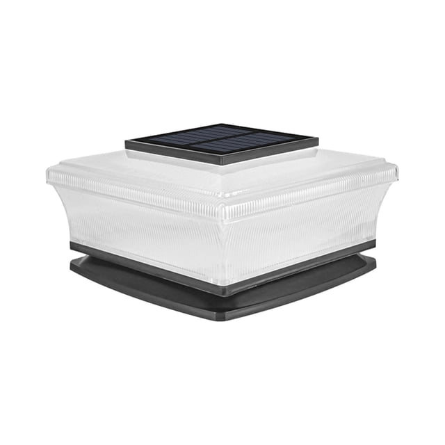 Bdday Solar Pillar Lamp Outdoor Courtyard Wall Lights Black ABS PVC