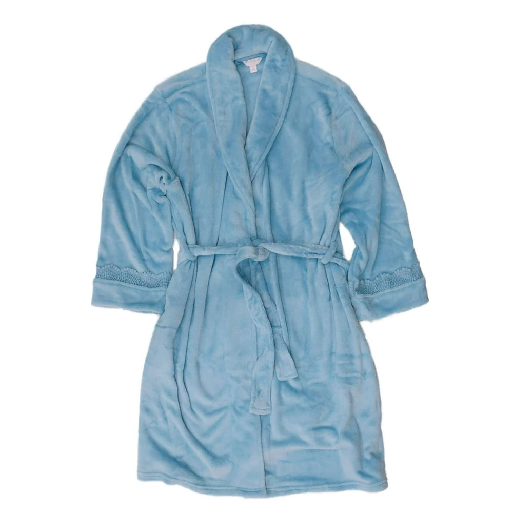 Charter Club Womens Plush Baby Blue Bathrobe House Coat Bath Robe X