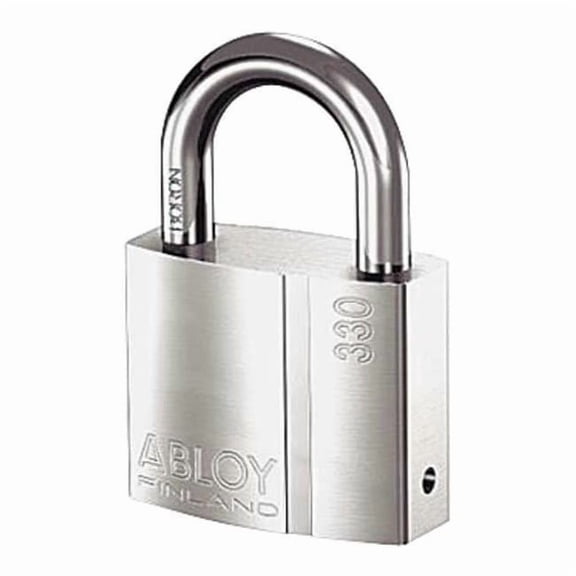 Abloy Keyed Padlock,1 in,Rectangle,Silver PL330/25B-KD