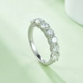 thumbnail image 5 of 2.1Carat Round Cut Moissanite Engagement Ring - Diamond Promise Ring - 7 Stone Ring - 18K White Gold over Silver, 5 of 5